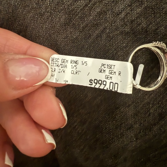 Vintage Ruby Sapphire and diamond ring 14k white gold sz 8 - Picture 9 of 10